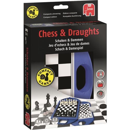 Jumbo Jeu D'échecs & Jeu De Dames Compact
