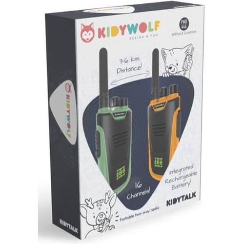Kidywolf Kidytalk, walkie-talkie, groen-oranje
