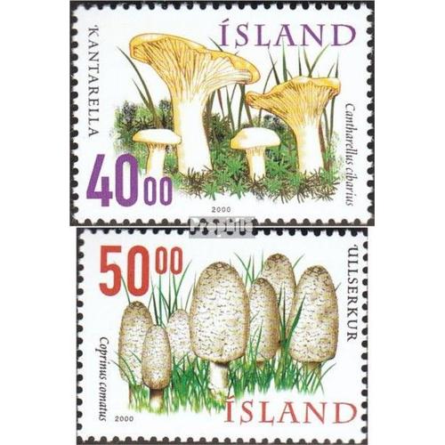 Islande 943-944 (Édition Complète) Neuf 2000 Champignons Comestibles