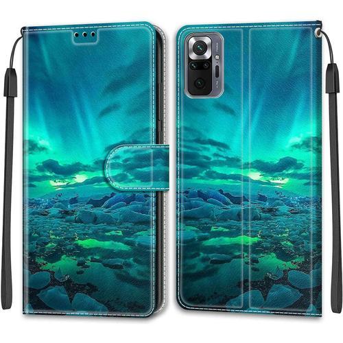 Coque Pour Xiaomi Redmi Note 10 Pro Max/Note 10 Pro, Pu En Cuir A Rabat Housse Etui Avec [Carte Fentes] [Fermeture Magnetique] Compatible Pour Xiaomi Redmi Note 10 Pro Max/Note 10 Pro