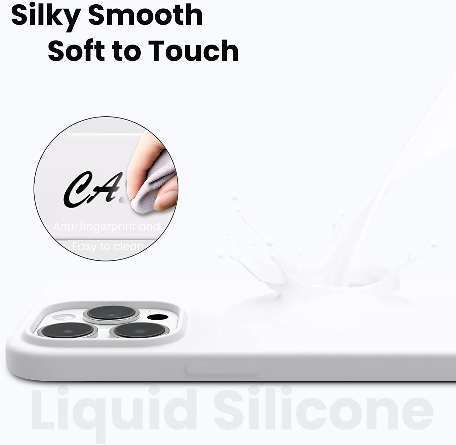Coque Iphone 14 Pro Max,Coque Silicone Liquide Pour Iphone 1... - 4