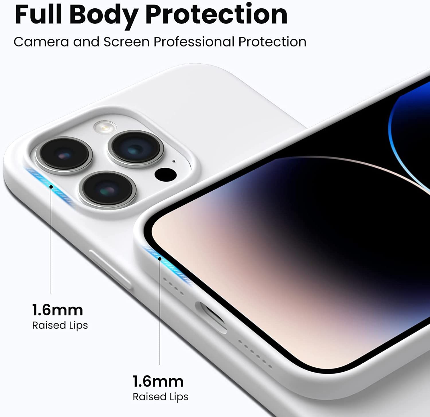 Coque Iphone 14 Pro Max,Coque Silicone Liquide Pour Iphone 1... - 5