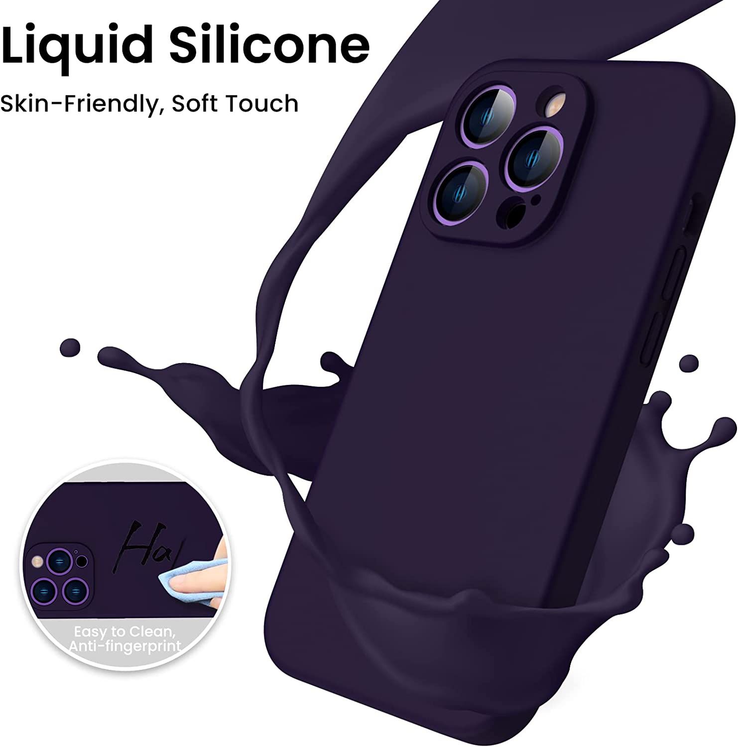 Coque Iphone 14 Pro,Coque Silicone Liquide Pour Iphone 14 Pr... - 3