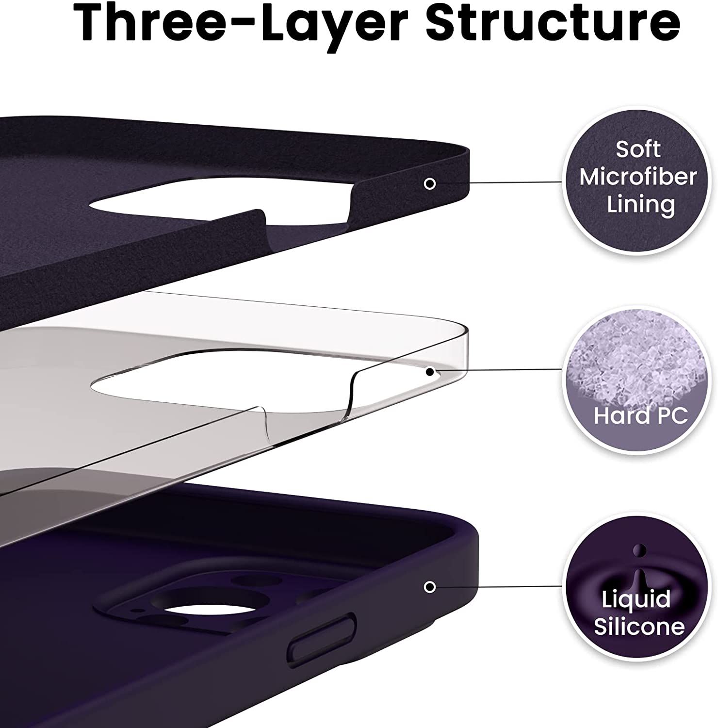 Coque Iphone 14 Pro,Coque Silicone Liquide Pour Iphone 14 Pr... - 5