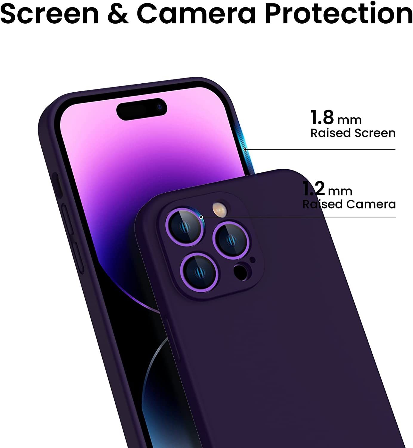 Coque Iphone 14 Pro Max,Coque Silicone Liquide Pour Iphone 1... - 4