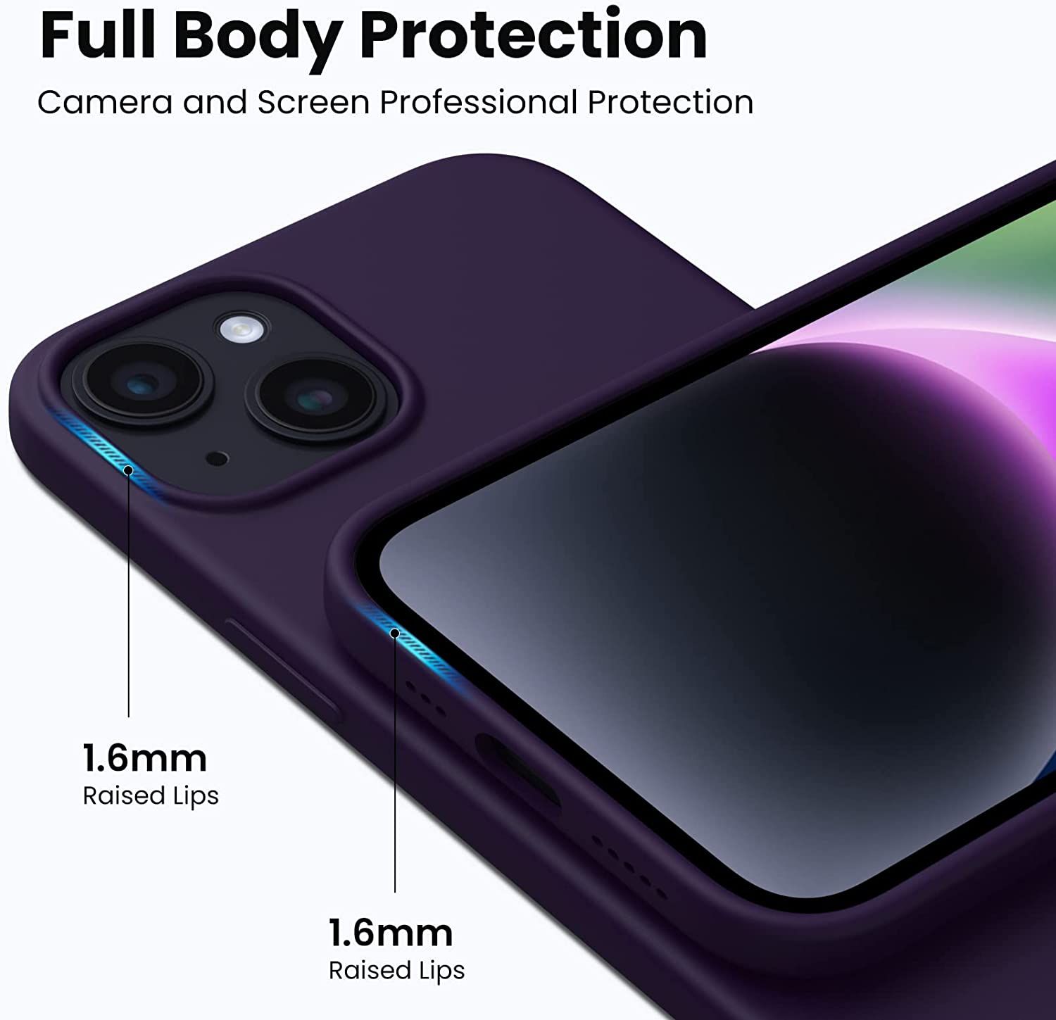 Coque Iphone 14,Coque Silicone Liquide Pour Iphone 14(6.1'')... - 5