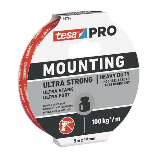 Bande adhésive de montage Mounting PRO Ultra Strong 66792 blanche longueur 5 m l (Par 10)