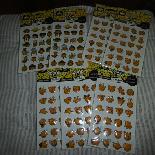 Planche De Gommettes Relief Smiley Maildor Cooky Lot De 7 Planches 7.5x12cm