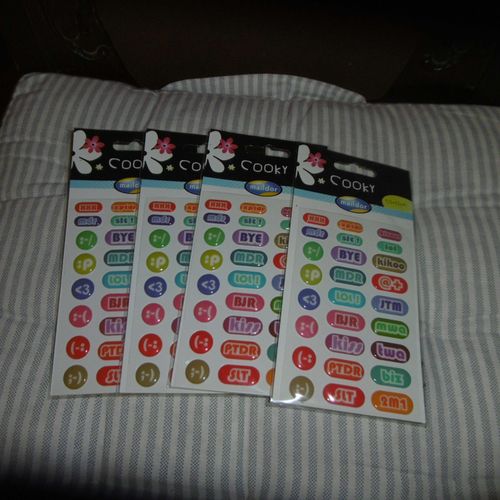 Pochette 7.5x12cm Srickers 3d Lot De 4 Bisous Maildor Cooky