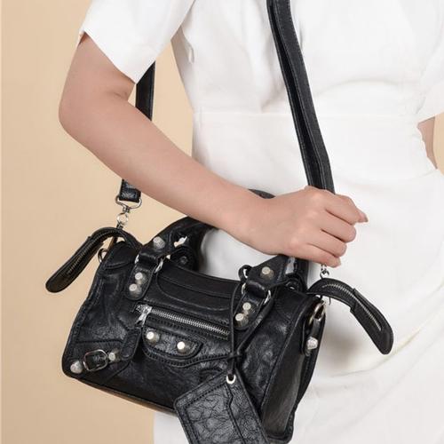 Sacoche Femme sac à main cuir Noir sac à main de marque pour femme