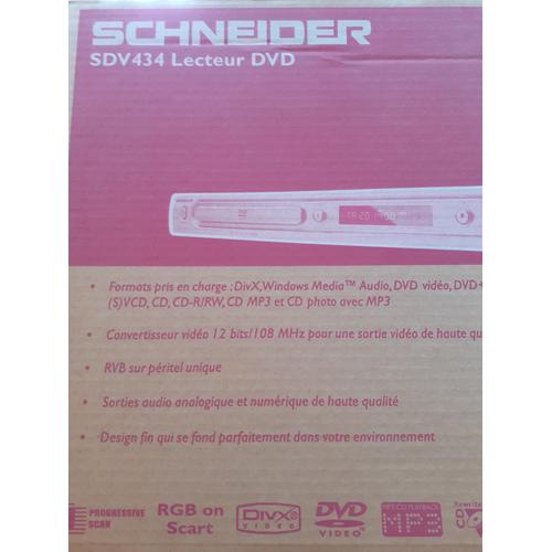 Lecteur DVD SCHNEIDER SDV434 Progressive Scan