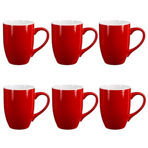 Lot De 6 Mugs "Colorama" 38cl Rouge
