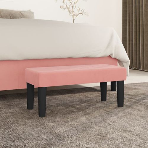 Vidaxl Banc Rose 70x30x30 Cm Velours