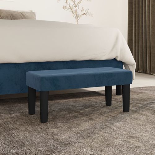 Vidaxl Banc Bleu Foncé 70x30x30 Cm Velours