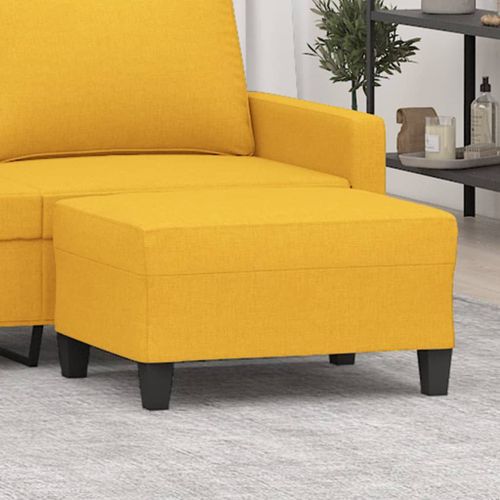 Vidaxl Repose-Pied Jaune Clair 70x55x41 Cm Tissu