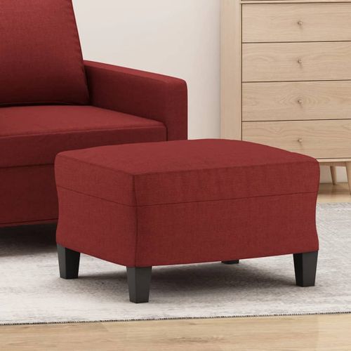 Vidaxl Repose-Pied Rouge Bordeaux 60x50x41 Cm Tissu
