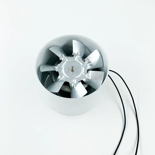 Tuyau en Ligne Silencieux pour la Maison",Mini Conduit Rond de 4 Pouces,Ventilateur à Accès,"Extracteur d'Air pour Cuisine et Toilettes - Type white color