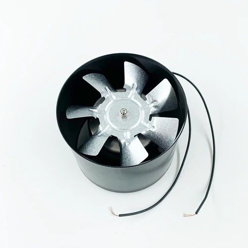 Tuyau en Ligne Silencieux pour la Maison",Mini Conduit Rond de 4 Pouces,Ventilateur à Accès,"Extracteur d'Air pour Cuisine et Toilettes - Type black color