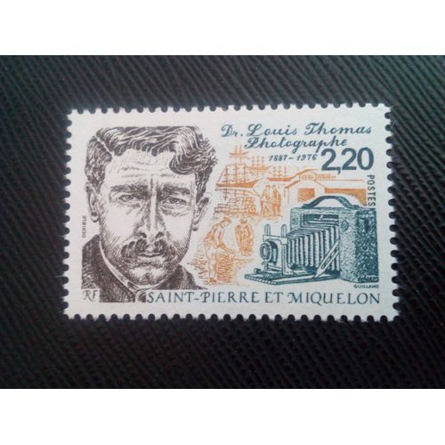 Timbre Saint Pierre Et Miquelon Y T 488 Dr Thomas Louis (1887-1976) 1988 ( 101206 )