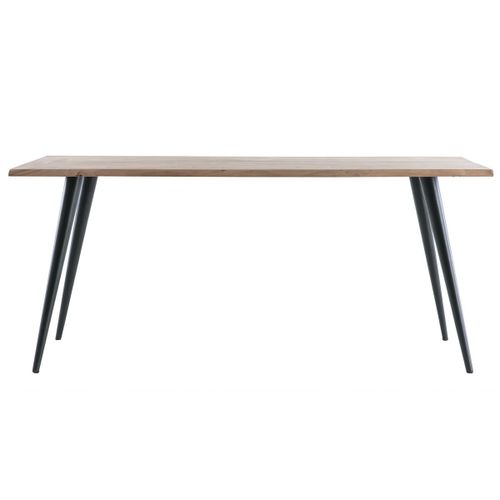 Table À Manger Industrielle Acacia Massif Et Métal Rectangulaire L175 Cm Edge