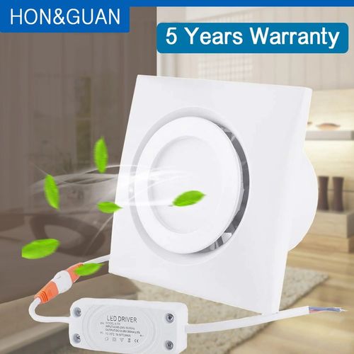 Hon & Guan 4-Ventilateur Silencieux pour la Maison",Hotte de Cuisine,Ventilation pour Plafond,Fenêtre,Mur,"Extracteur d'Air avec Lumière LED 4W