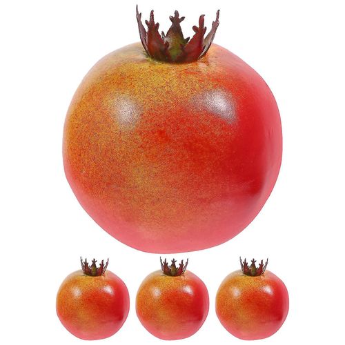 4pcs Mini Fruits Artificiel Grenade Modèles Faux Grenade Photo Accessoires Pour Fruit Shop