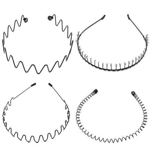 Mens Hair Band Metal Wire Headband Steel Hair Band Metal Wavy Headband Metal Ring Headband
