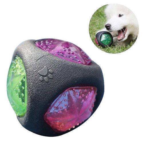 Dog Toy Ball With Led Light And Squeaker, Dog Balls, Toy For Dogs, Play Ball For Dogs, Glow In Changing Colours, Made Of Thermoplastic Rubber