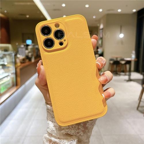 Couleur Jaune Pour Iphone Etui Coque Pour Iphone 14 Plus