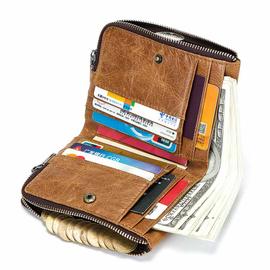Men Genuine Leather Wallet Credit Card Holder Homme Portefeuille Cuir  Véritable