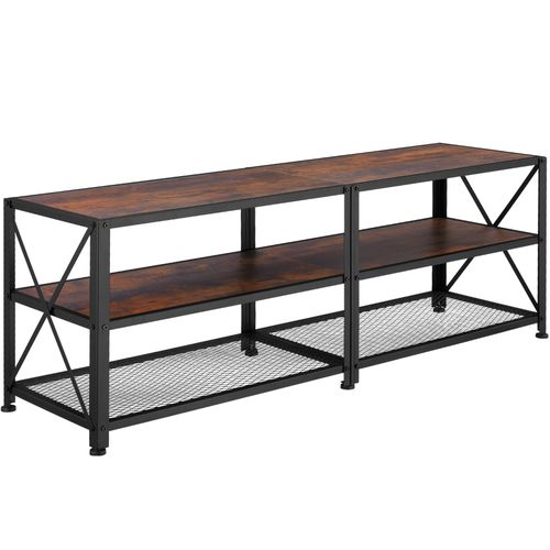 Meuble Bas - 141 Cm - Bois Foncé Industriel