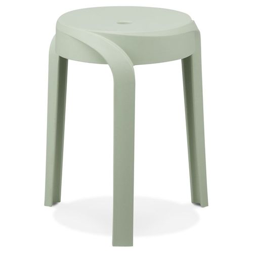Tabouret Bas Empilable 'pompa' En Matière Plastique Vert Clair