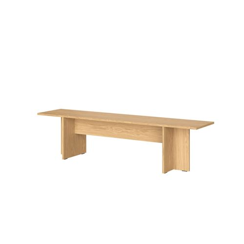 Banc En Placage De Chêne, Marron