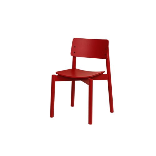Chaise En Bois De Hêtre, Rouge
