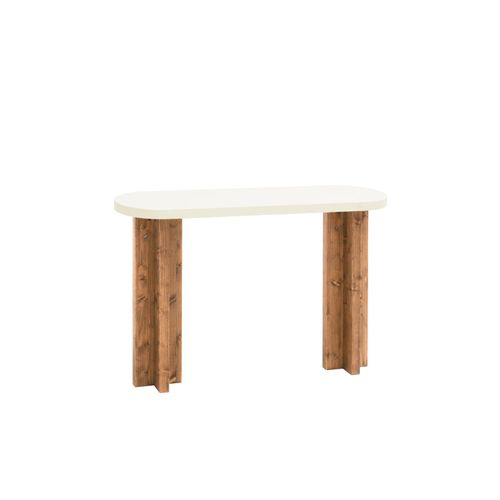 Console En Microciment Blanc Et Vieilli 120x80cm
