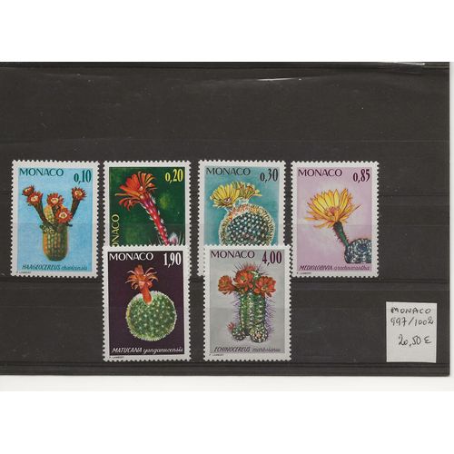 Monaco - Yt 997 A 1002 - Plantes Exotiques