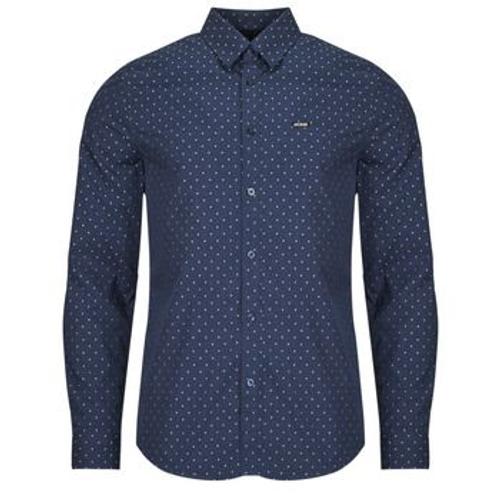 Chemise Guess Ls Sunset Melange Shirt Bleu