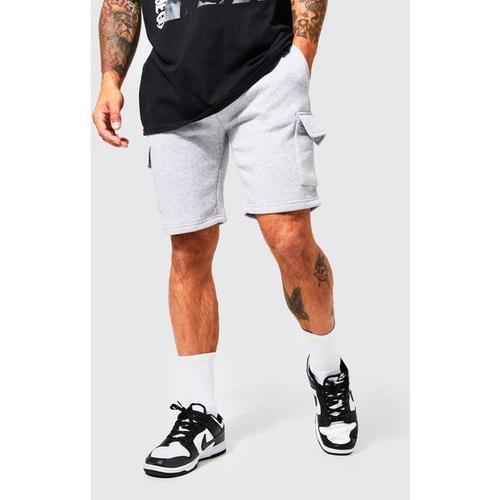 Short Slim Cargo En Jersey Homme - Gris - Xl, Gris