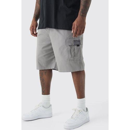 Grande Taille - Short Cargo À Taille Fixe Homme - Gris - 44, Gris