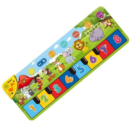 Tapis De Piano Musical Pour Enfants",110x36cm,Clavier De Sol,Tapis De Danse Avec 8 Sons D'animaux,Tapis D'¿¿Tude,"Jouets ¿¿Ducatifs Pour B¿¿B¿¿S - Type J 100x36cm