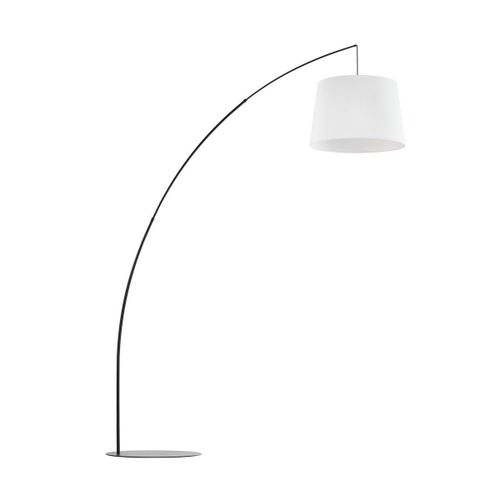 Zumaline Mangri Lampadaire Arc, Noir, Blanc, 1x E27