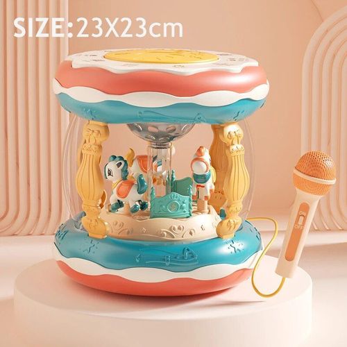 Jouet Musical Pour B¿¿B¿¿",Carrousel,Budg¿¿Taire Lointain,Tambour ¿¿ Main,Montessori,Chant Pr¿¿Coce,Jouet Mentaires Oriel,"Cadeau Pour Tout-Petits De 1 ¿¿ 3 Ans - Type Blue Large Size