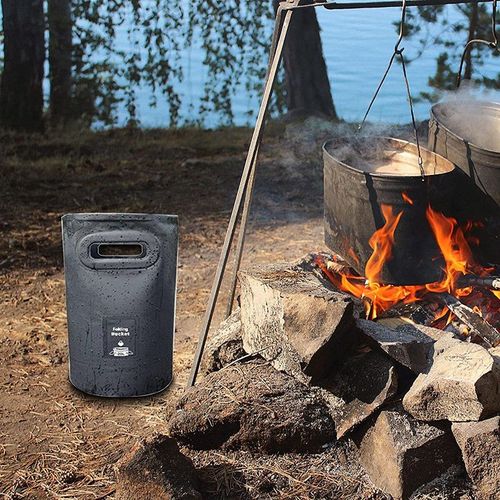 Seau à Eau Pliable, 20L Seau Pliable Portatif Conteneur De Stockage De Camping Lavabo pour Voyager Randonnée Pêche Nautisme (50 x 38cm)