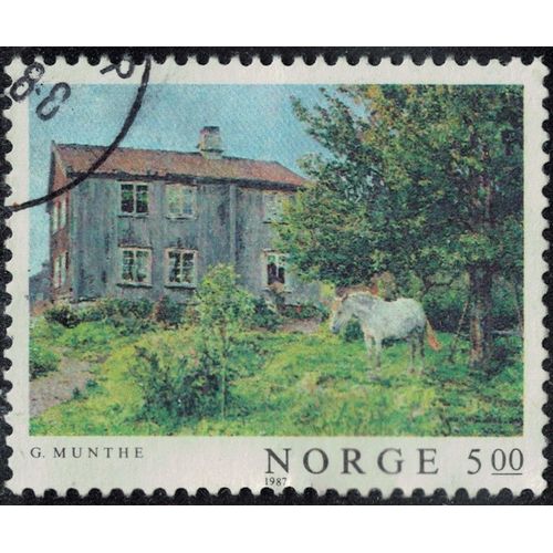 Norvège 1987 Oblitéré Used The Farm La Ferme Peinture De Gerhard Munthe Y&t No 932 Su