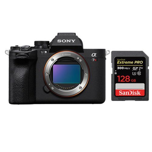 Boîtier Sony A7R V + SanDisk 128 Go Extreme Pro SDXC UHS-II U3 300 Mo/s