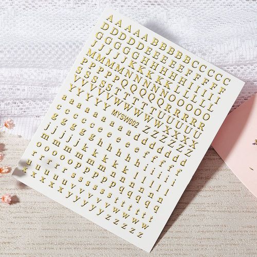Autocollants Holographiques Avec Lettres Romaines Pour Nail Art",D¿¿Calcomanies Adh¿¿Sives,Alphabet,Ancien Anglais,Gothique,Curseur De Manucure,"10x8cm #K 