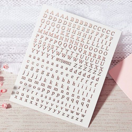 Autocollants Holographiques Avec Lettres Romaines Pour Nail Art",D¿¿Calcomanies Adh¿¿Sives,Alphabet,Ancien Anglais,Gothique,Curseur De Manucure,"10x8cm #N 