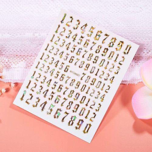 Autocollants Holographiques Avec Lettres Romaines Pour Nail Art",D¿¿Calcomanies Adh¿¿Sives,Alphabet,Ancien Anglais,Gothique,Curseur De Manucure,"10x8cm #A2 