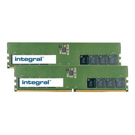 Integral - DDR5 - kit - 32 Go: 2 x 16 Go - DIMM 288 broches - 4800 MHz / PC5-38400 - CL40 - 1.1 V - mémoire sans tampon - on-die ECC