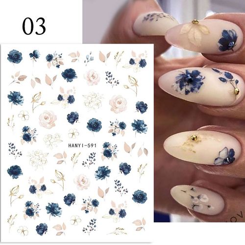 Autocollants 3d Pour Ongles",Feuilles D'¿¿Rable,Noir,Or,Laser,Argent,¿¿L¿¿Gant,Fleur,Papillon,Auto-Adh¿¿Sif,Design D'automne,D¿¿Coration,"Manucure - Type Hanyi591 